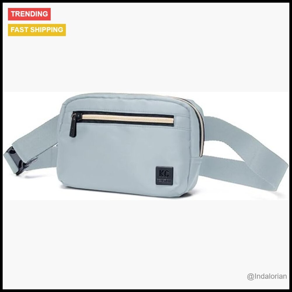 Silky Polyester Belt Bag Crossbody Travel Essential Hands-Free Adjustable Strap